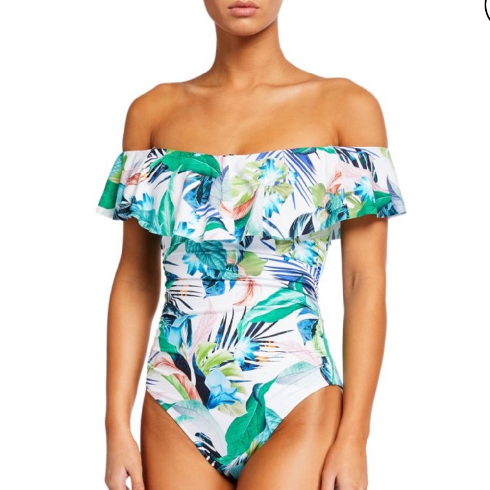 La Blanca Tropical Off-Shoulder One Piece